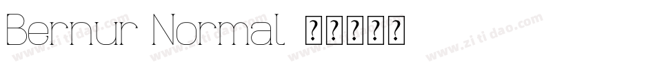 Bernur Normal字体转换